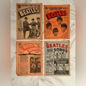 Lot of 4 1964 Carlton Publications The Beatles paper magazines